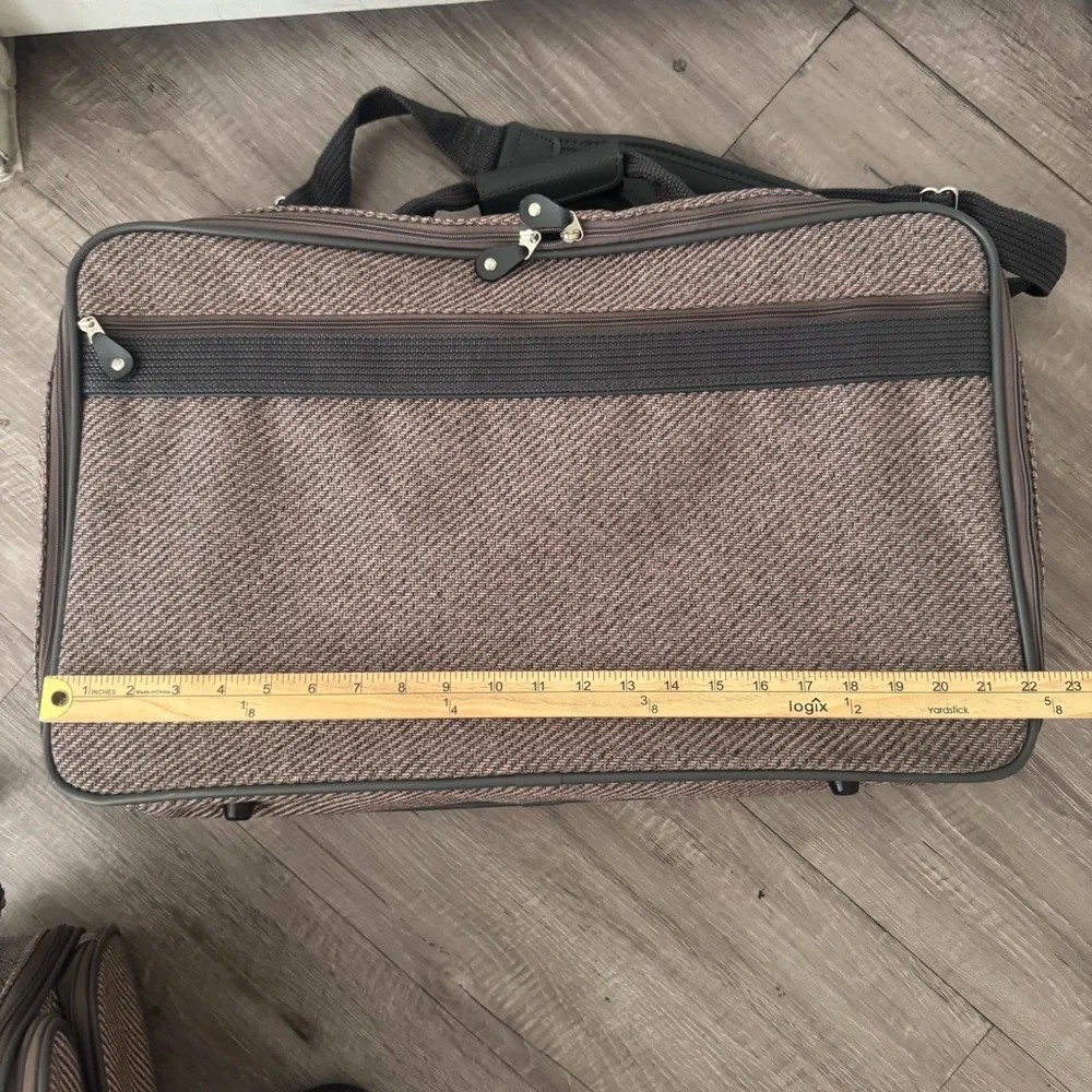 Samsonite Silhouette 4 Vintage Luggage Set of Two 1987 Brown Tweed